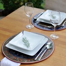 kézzel festett teríték