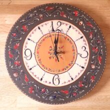 mives, kerek, zöld falióra