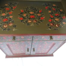 Tálasszekrény kézzel festett torockói motívumokkal