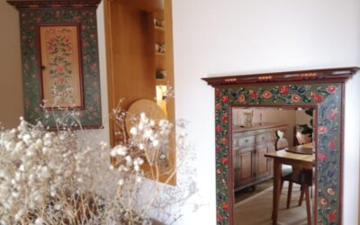 faragott, festett tükör